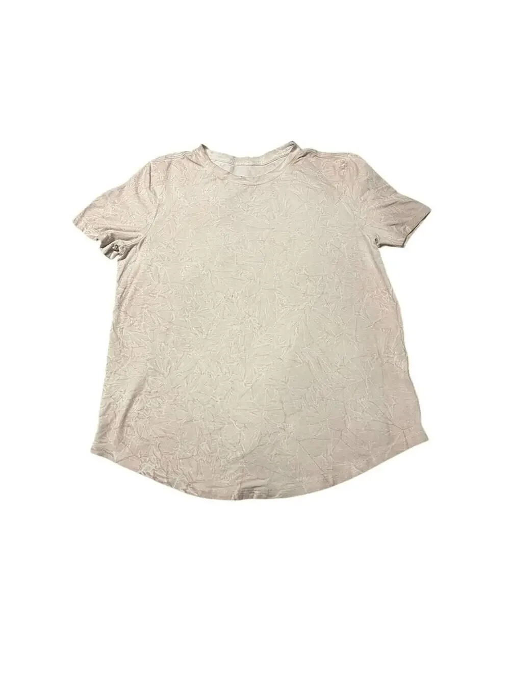 Lululemon Size 6 White Crew Neck T-Shirt Short Sleeve Casual